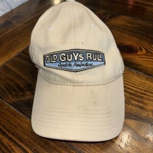 Old Guys Rule Hat Aged To Perfection Logo Strap Back Golf Beach Baseball Dad Cap